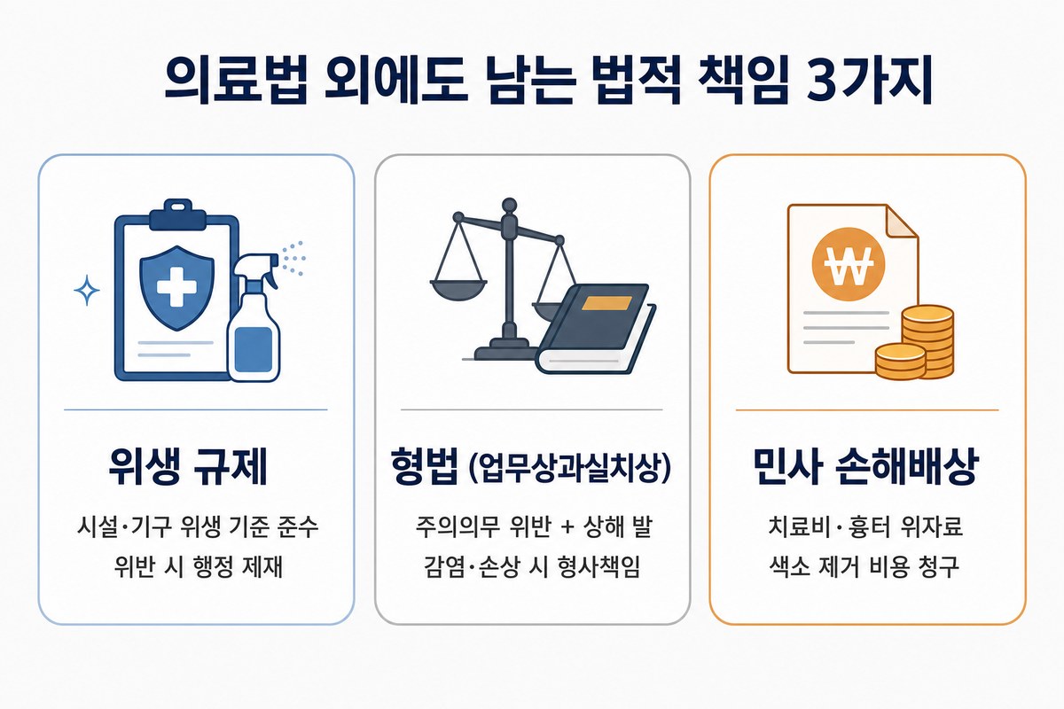 문신 시술에서 별도로 검토할 위생 규제와 형사·민사 책임