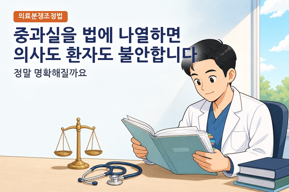 의료분쟁조정법 개정 논의, 중과실 유형을 법에 열거하면 의사·환자 모두 불안한 이유