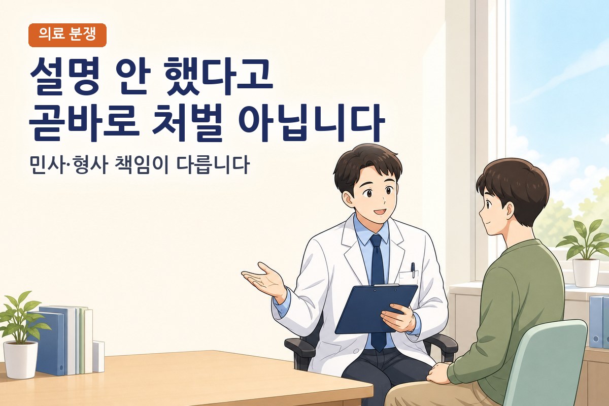 설명의무위반과 업무상과실치사상과의 관계, 설명 안 하면 형사처벌일까