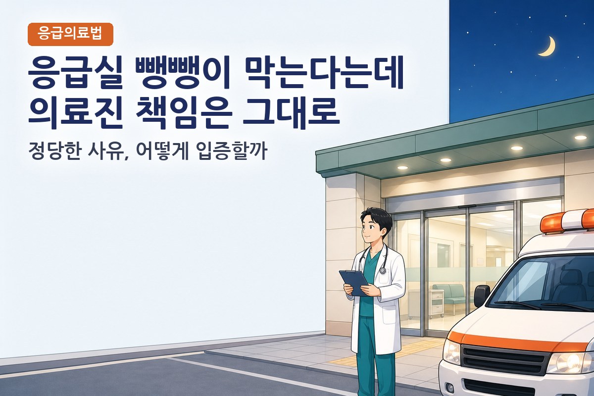 응급의료법 개정 논의, 응급실 수용 거부 시 의료진 책임은?