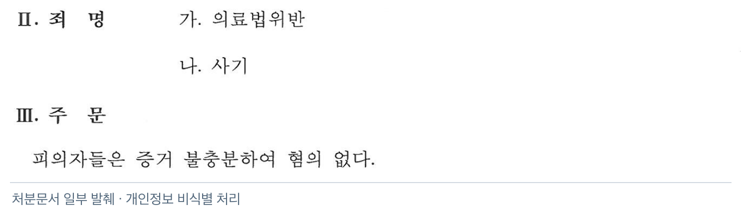 주문·처분 결과 발췌 · 개인정보 비식별 처리